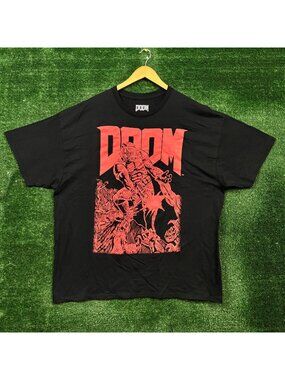 Doom Video Game Monochrome Graphic T-Shirt Size 2X